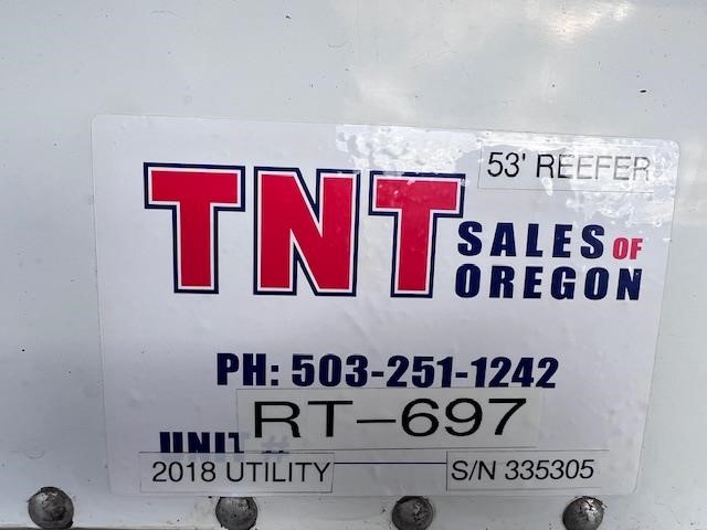 2018 UTILITY 53' TANDEM AIR RIDE SWING DOOR REEFER 9046756922