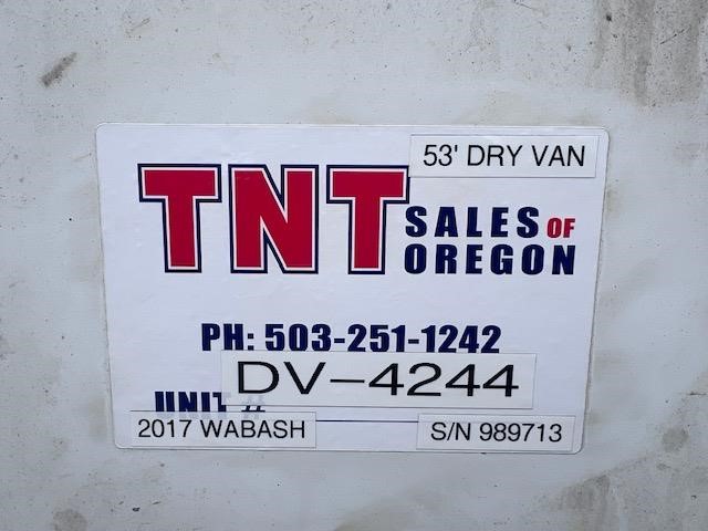 2017 WABASH 53' TANDEM SPRING RIDE DRY VAN 9049461956