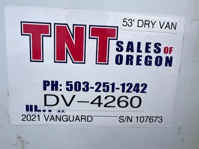 2021 VANGUARD 53' TANDEM SPRING RIDE DRY VAN 9050076027